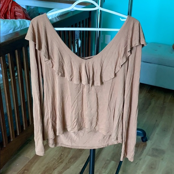 brown long sleeve top - Picture 4 of 4